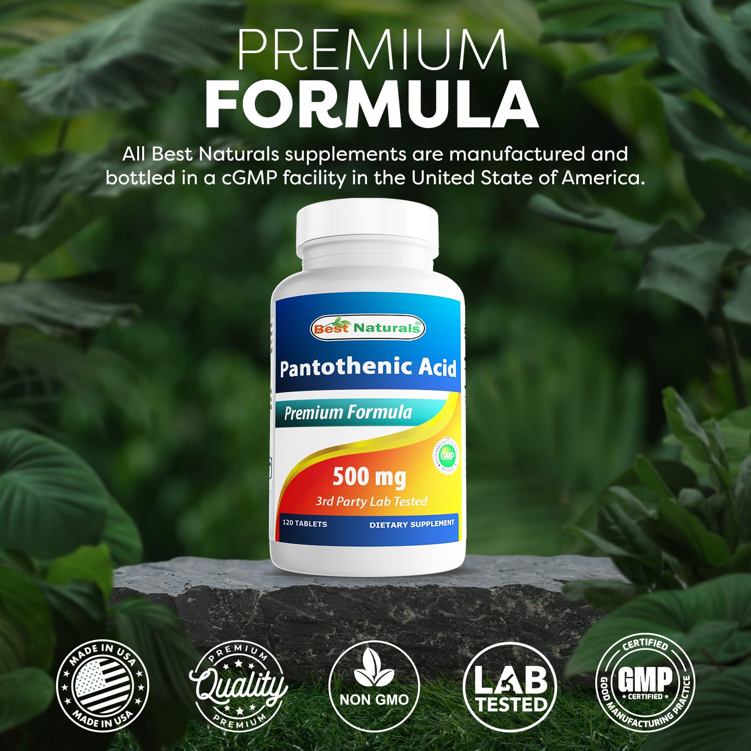 Best Naturals Multivitamin bottle back view highlighting ingredient list