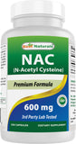 Best Naturals NAC 600 mg Capsules bottle front view