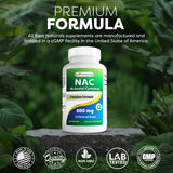 Best Naturals NAC 600 mg Capsules on a wooden table