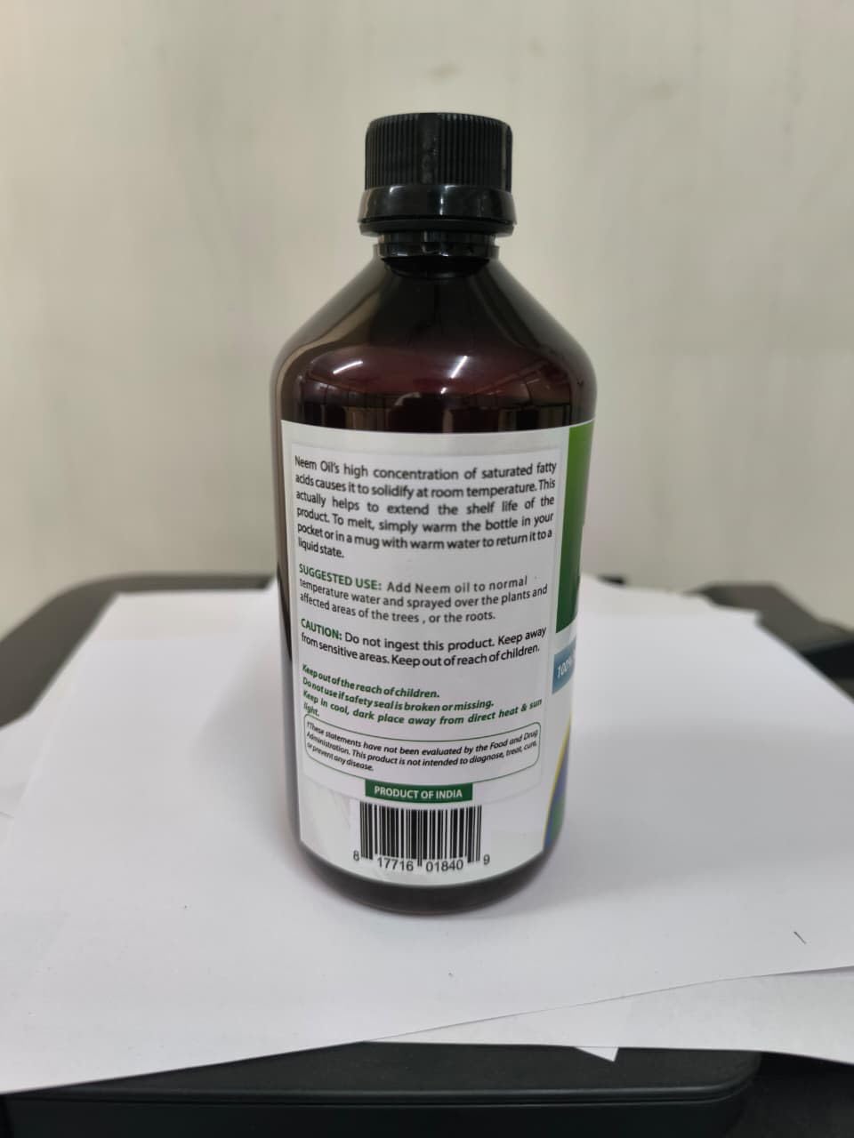 Best Naturals Neem Oil 100% Pure 454g packaging