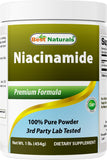 Best Naturals Niacinamide Powder 1 lb bulk container front view