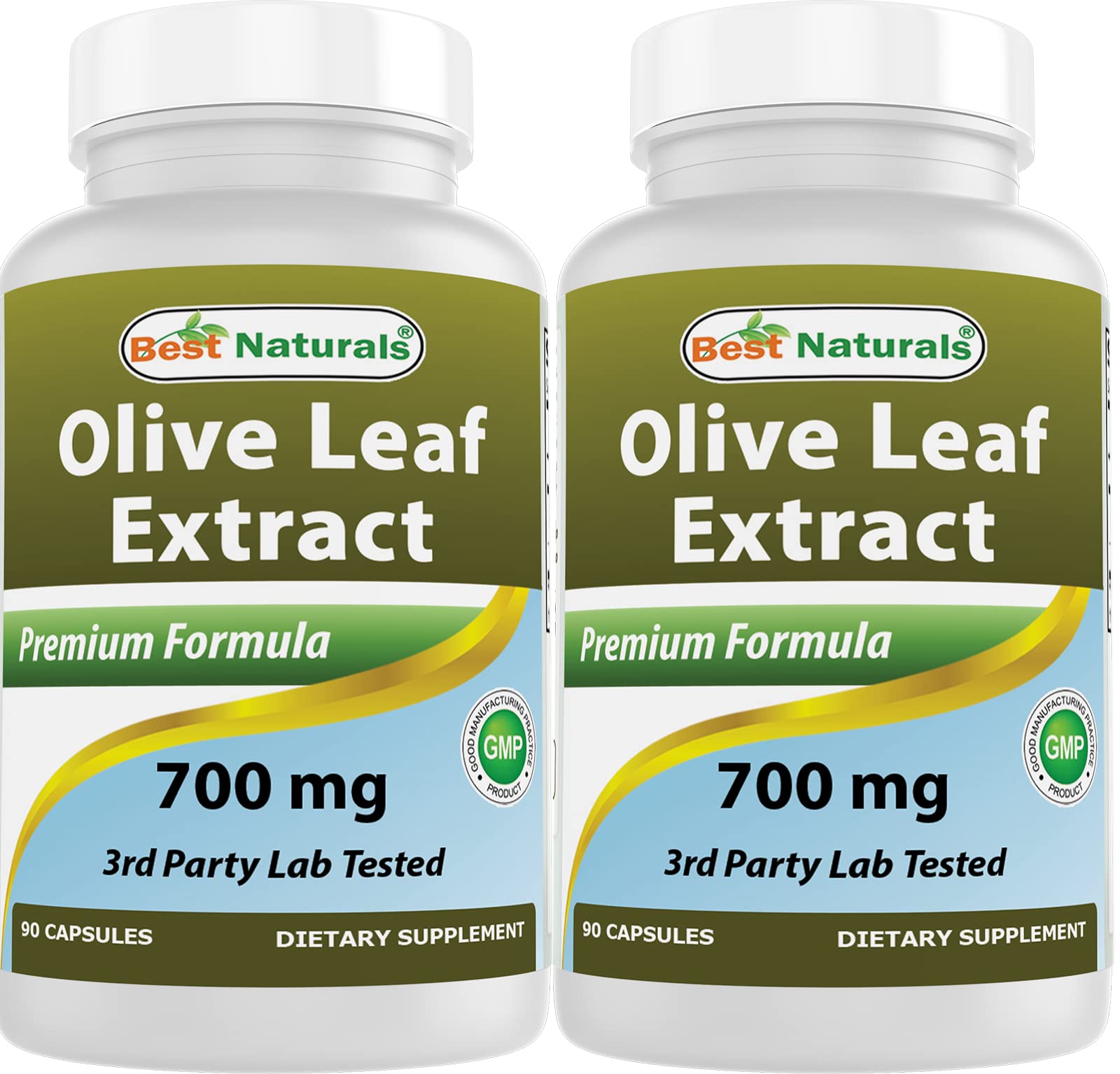 Best Naturals Olive Leaf Extract 700mg 90 Capsules bottle front view