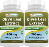 Best Naturals Olive Leaf Extract 700mg 90 Capsules bottle front view