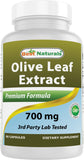 Best Naturals Olive Leaf Extract 700mg capsule bottle front view
