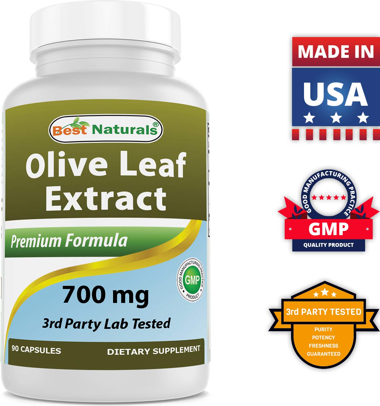 Best Naturals Olive Leaf Extract 700mg product packaging