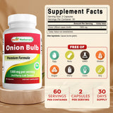 Best Naturals Onion Dried Bulb Capsules side view showing label