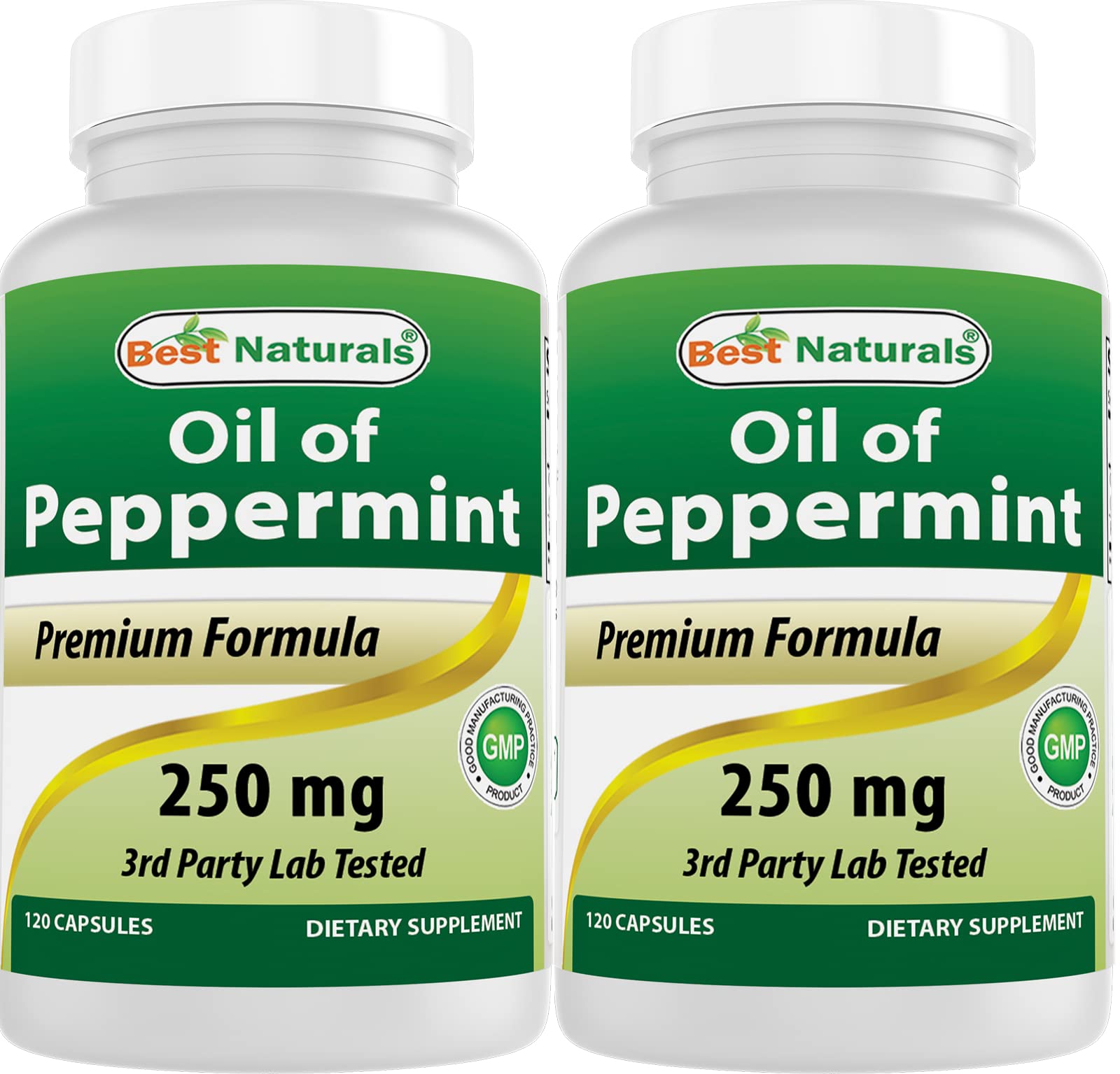 Best Naturals Peppermint Oil Capsules 250mg front view