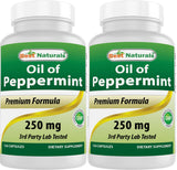 Best Naturals Peppermint Oil Capsules 250mg front view