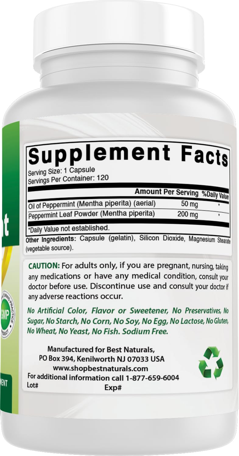 Best Naturals Peppermint Oil capsules lifestyle scene