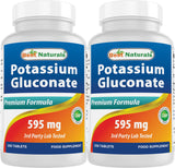 Best Naturals Potassium Gluconate 595mg 250 Tablets front view