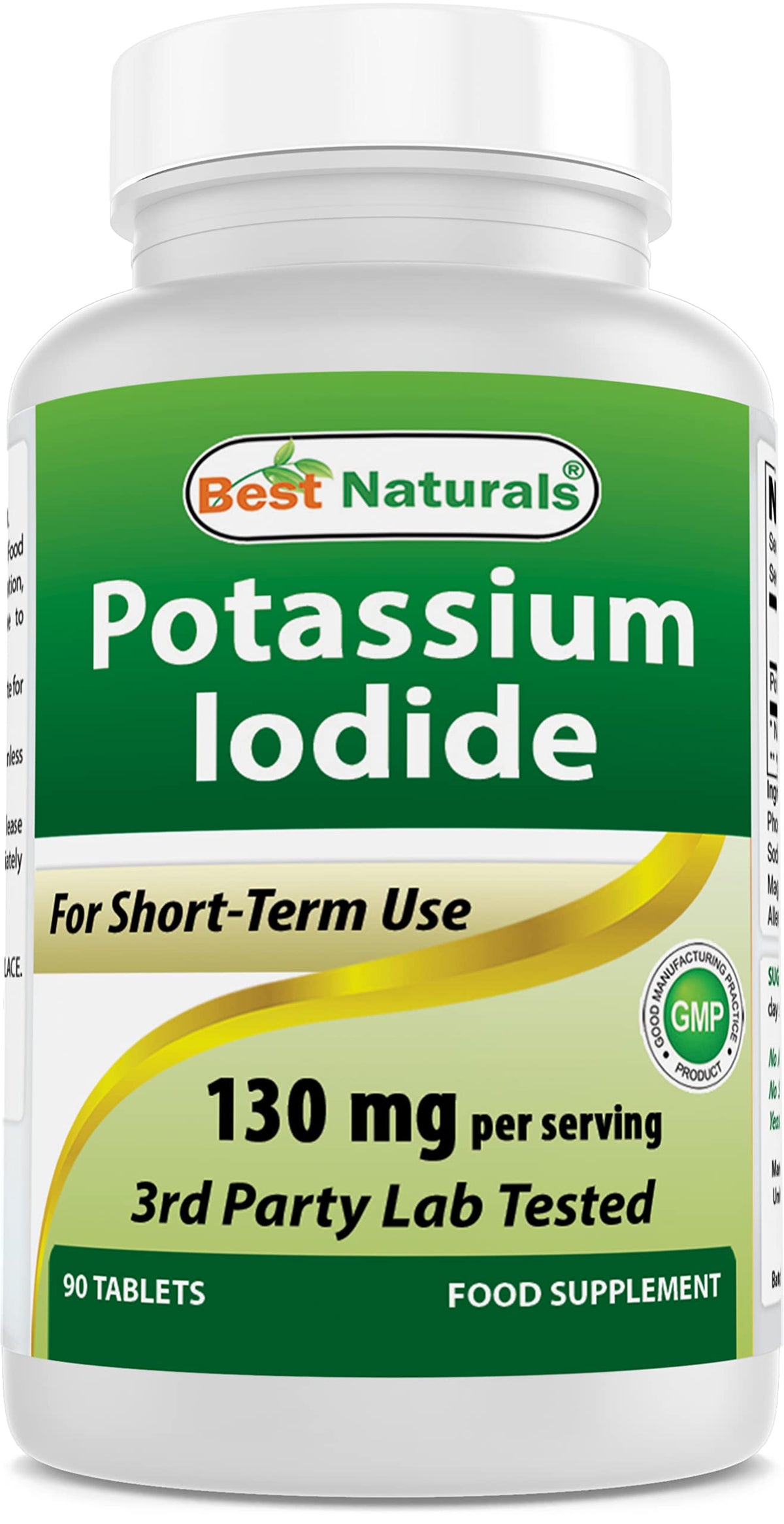 Best Naturals Potassium Iodide Tablets front view