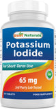 Best Naturals Potassium Iodide Tablets front view with packaging