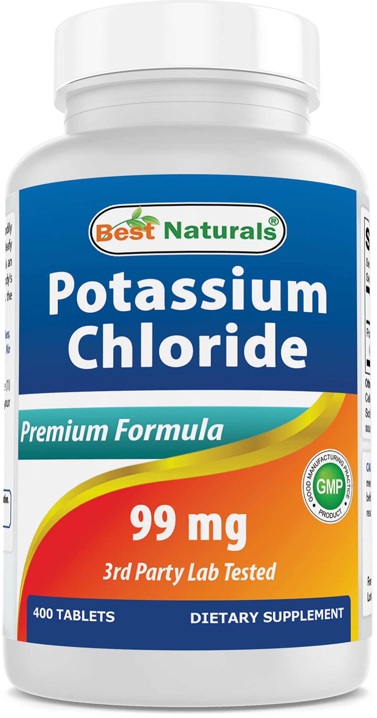 Best Naturals Potassium Tablets front view with packaging