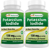 Best Naturals Potassium Tablets front view with packaging