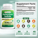 Best Naturals Potassium Tablets side view showing tablet size