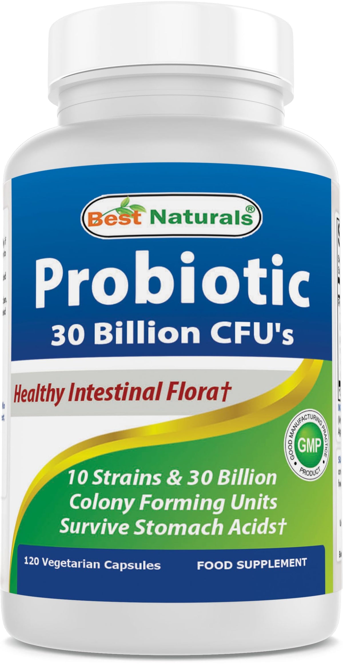 Best Naturals Probiotic Acidophilus 120 Vegetarian Capsules front view