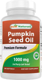 Best Naturals Pumpkin Seed Oil Softgels 1000 mg front view