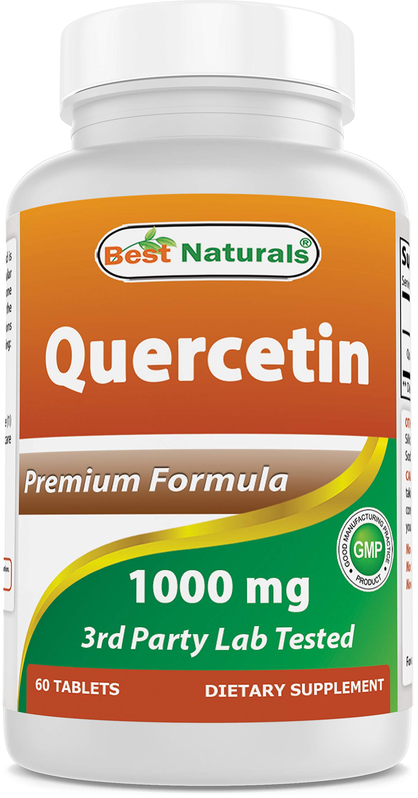 Best Naturals Quercetin 1000 mg 60 Tablets front view