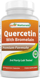 Best Naturals Quercetin with Bromelain 120 vegetarian capsules front view
