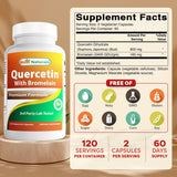 Best Naturals Quercetin with Bromelain bottle side view