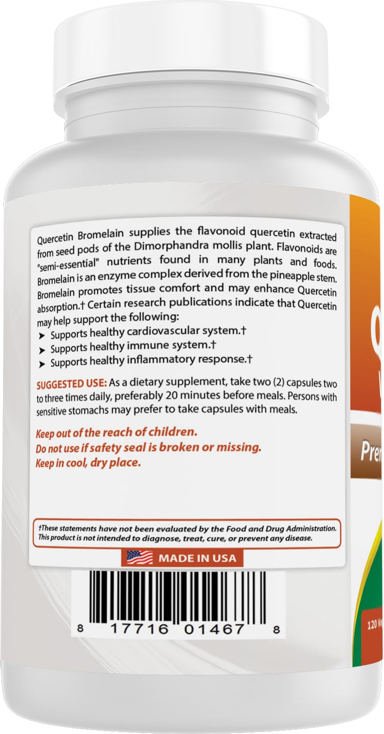 Best Naturals Quercetin with Bromelain ingredients list