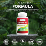 Best Naturals Red Yeast Rice 600mg capsules close-up