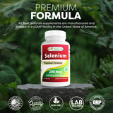 Best Naturals Selenium 200 mcg Tablets label close-up