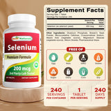 Best Naturals Selenium 200 mcg Tablets side view