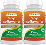 Best Naturals Soy Isoflavones 750mg 120 Capsules front view