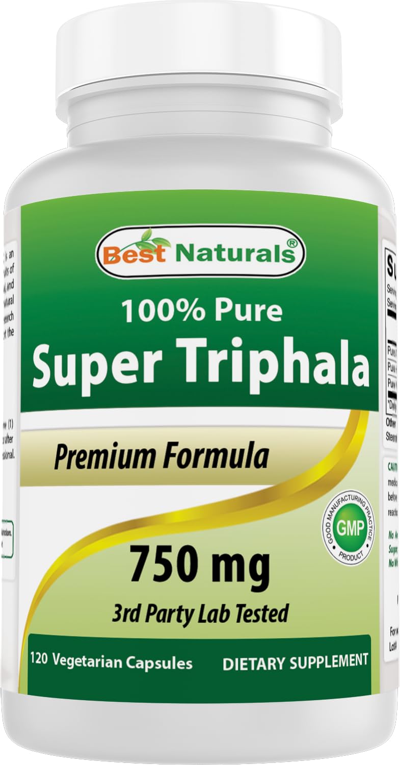 Best Naturals Super Triphala 750mg bottle front view