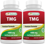 Best Naturals TMG Capsules 1000mg front view of bottle