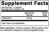 Best Naturals Vinpocetine 30 mg capsules bottle side view