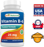 Best Naturals Vitamin B-6 250 Tablets on a kitchen counter