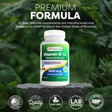 Best Naturals Vitamin B12 60 Tablets back view with ingredients