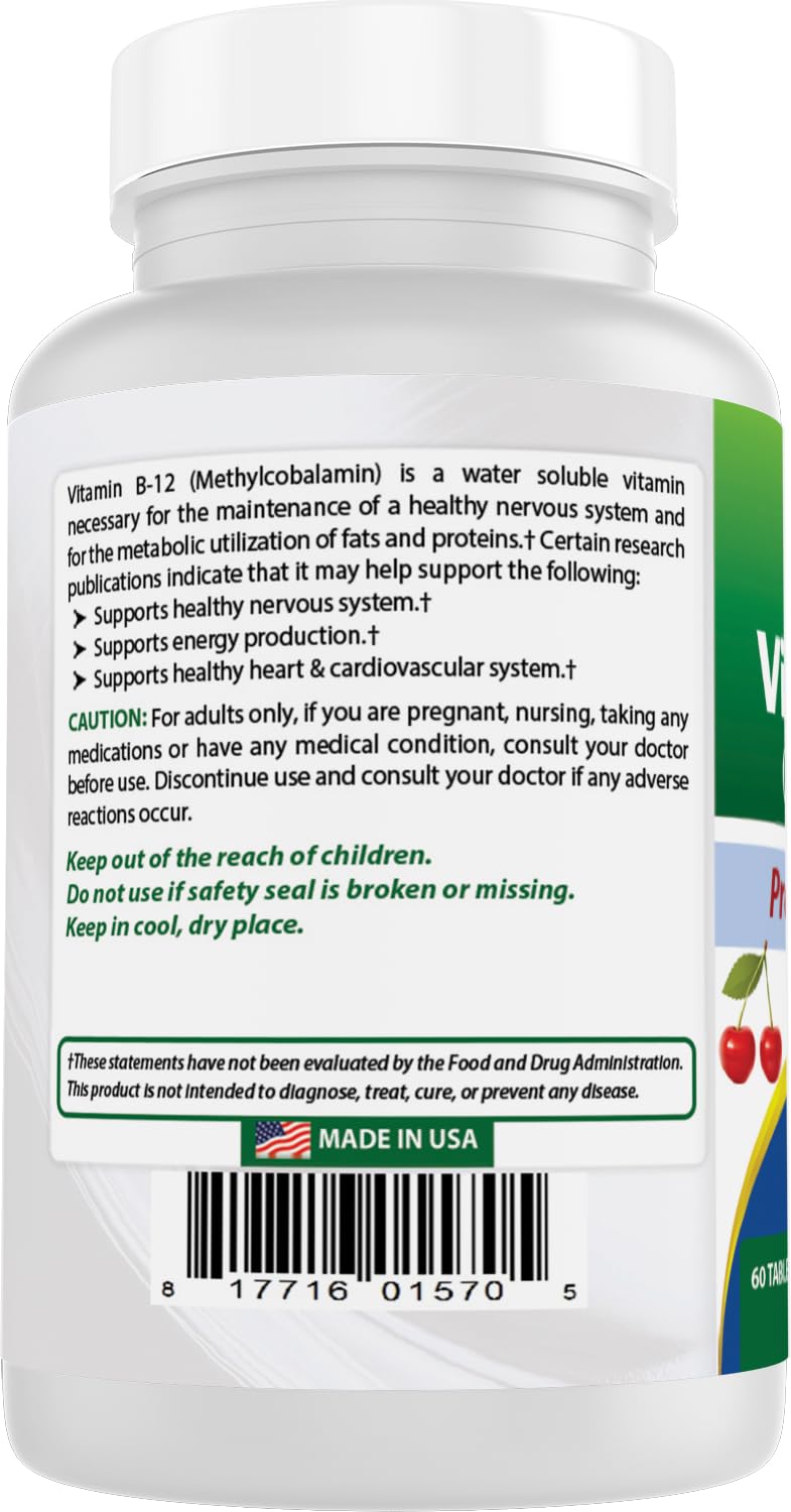 Best Naturals Vitamin B12 60 Tablets with measuring spoon
