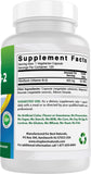 Best Naturals Vitamin B2 Capsules back view showing supplement facts