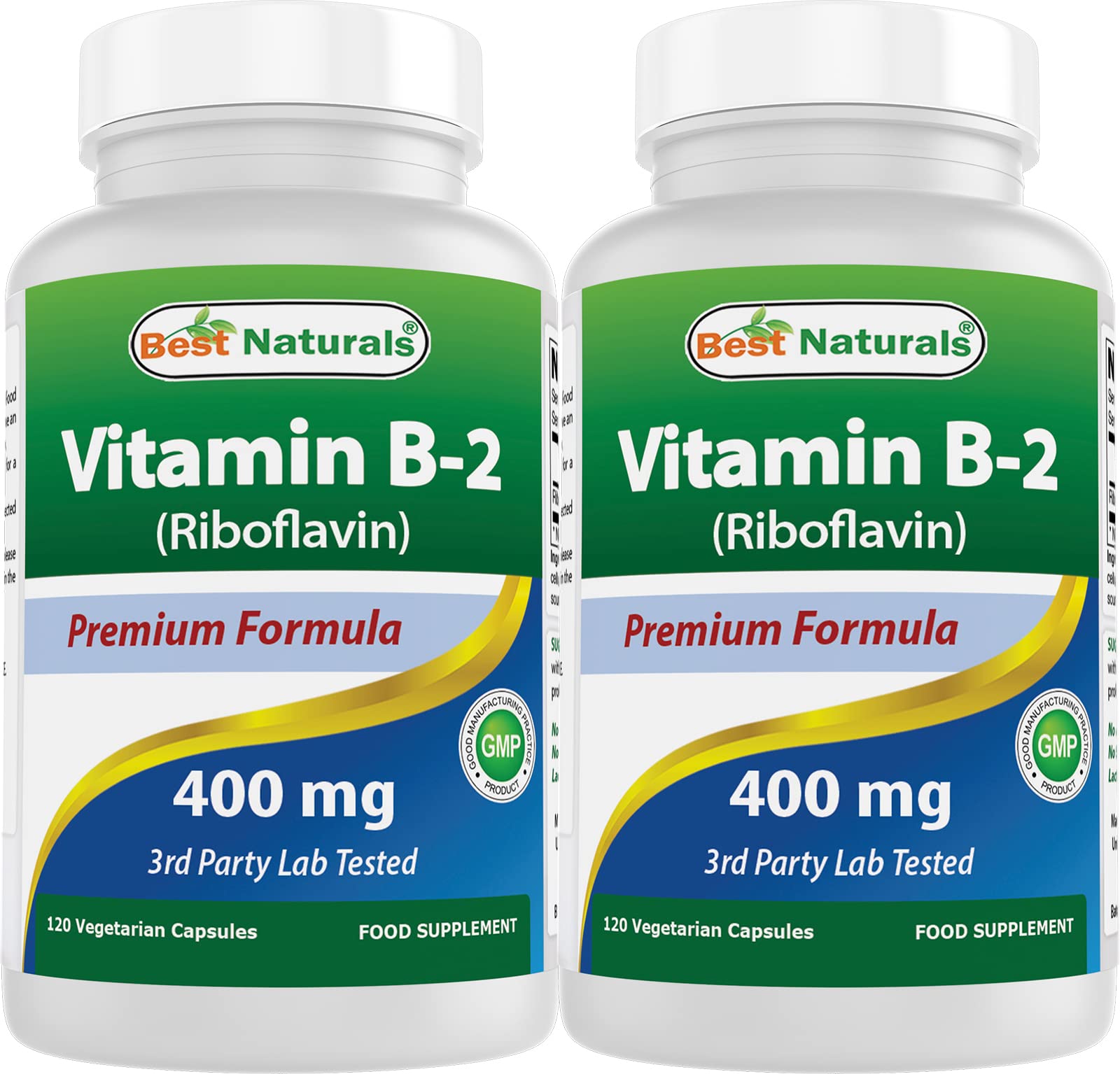 Best Naturals Vitamin B2 Capsules front view with label