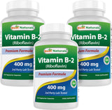 Best Naturals Vitamin B2 Capsules front view with label