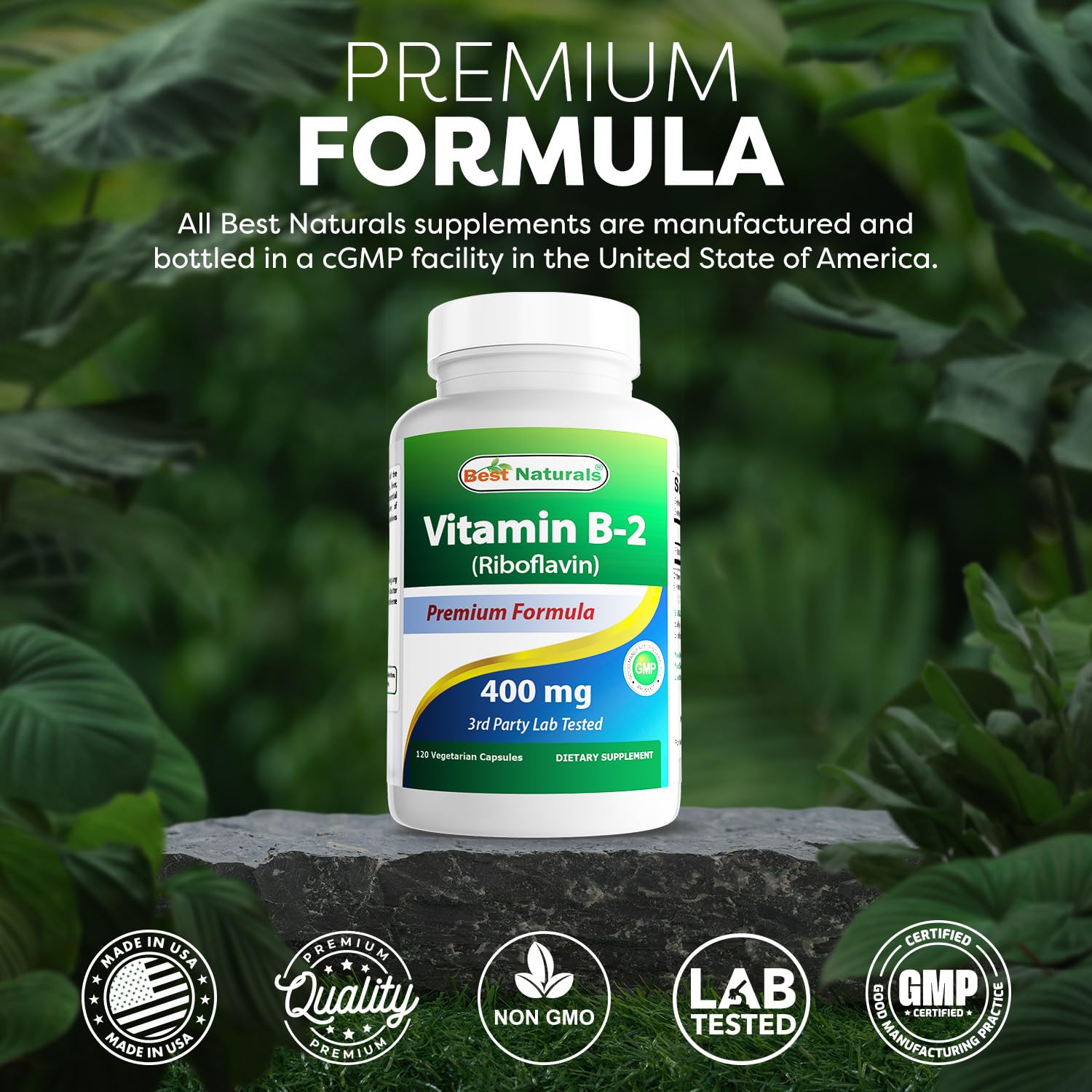 Best Naturals Vitamin B2 Capsules in a lifestyle setting