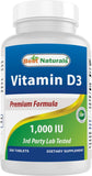 Best Naturals Vitamin D3 300 Tablets bottle front view