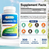 Best Naturals Vitamin D3 300 Tablets side view
