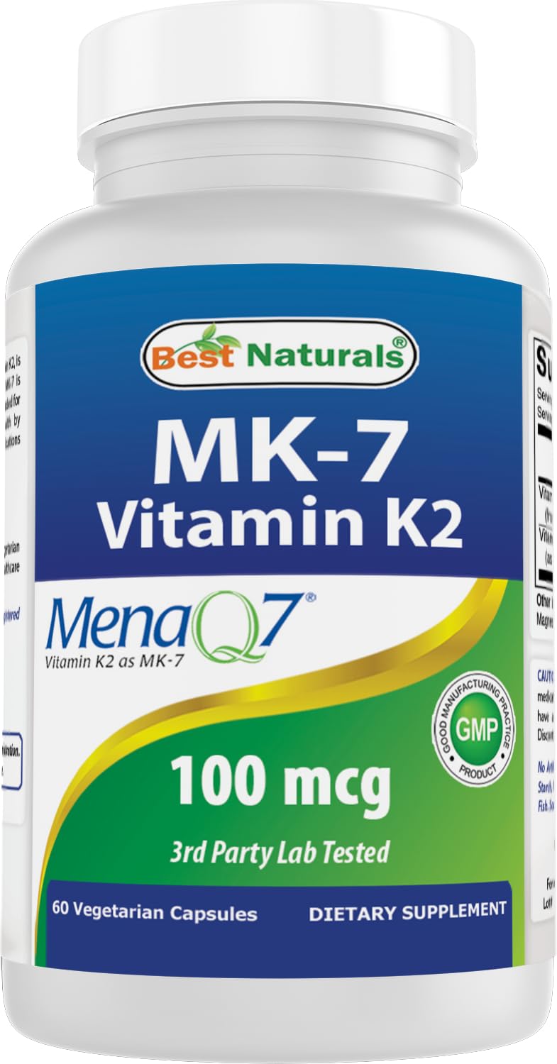 Best Naturals Vitamin K2 MK-7 100 mcg capsules front view