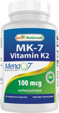 Best Naturals Vitamin K2 MK-7 100 mcg capsules front view