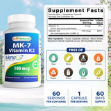 Best Naturals Vitamin K2 MK-7 100 mcg capsules side view