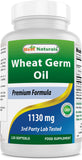 Best Naturals Wheat Germ Oil 1130mg softgel bottle front view
