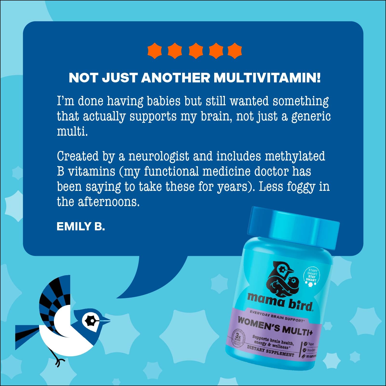 Best Nest Wellness Mama Bird Multivitamin bottle side view
