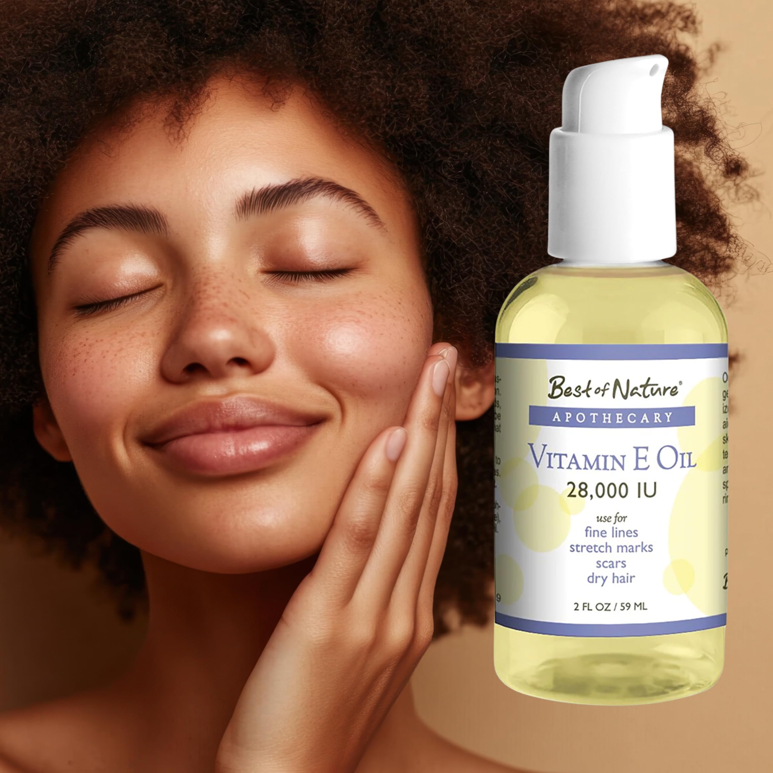 Best of Nature Vitamin E Oil with Coconut Oil 59g texture close-up