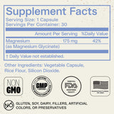 BEST Supplements Magnesium Glycinate 48g nutritional information