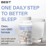 BEST Supplements Magnesium Glycinate 48g on a wooden table