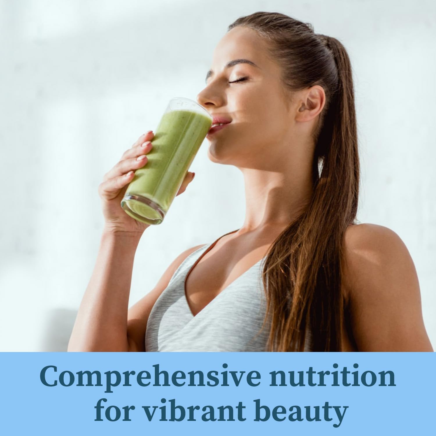 Bestidy Colostrum Powder Supplement lifestyle scene with glass of water